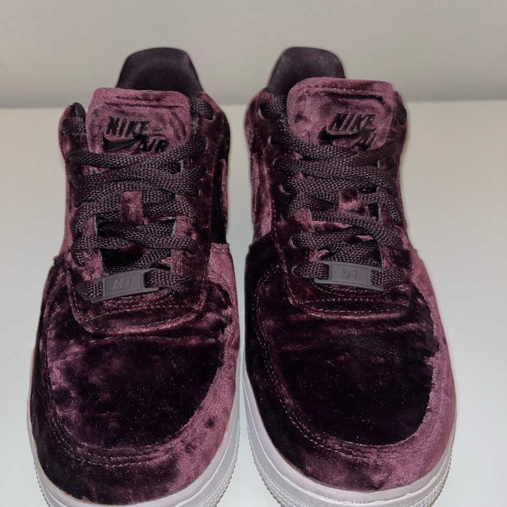 Nike Air Force 1 Purple Velvet Sneakers